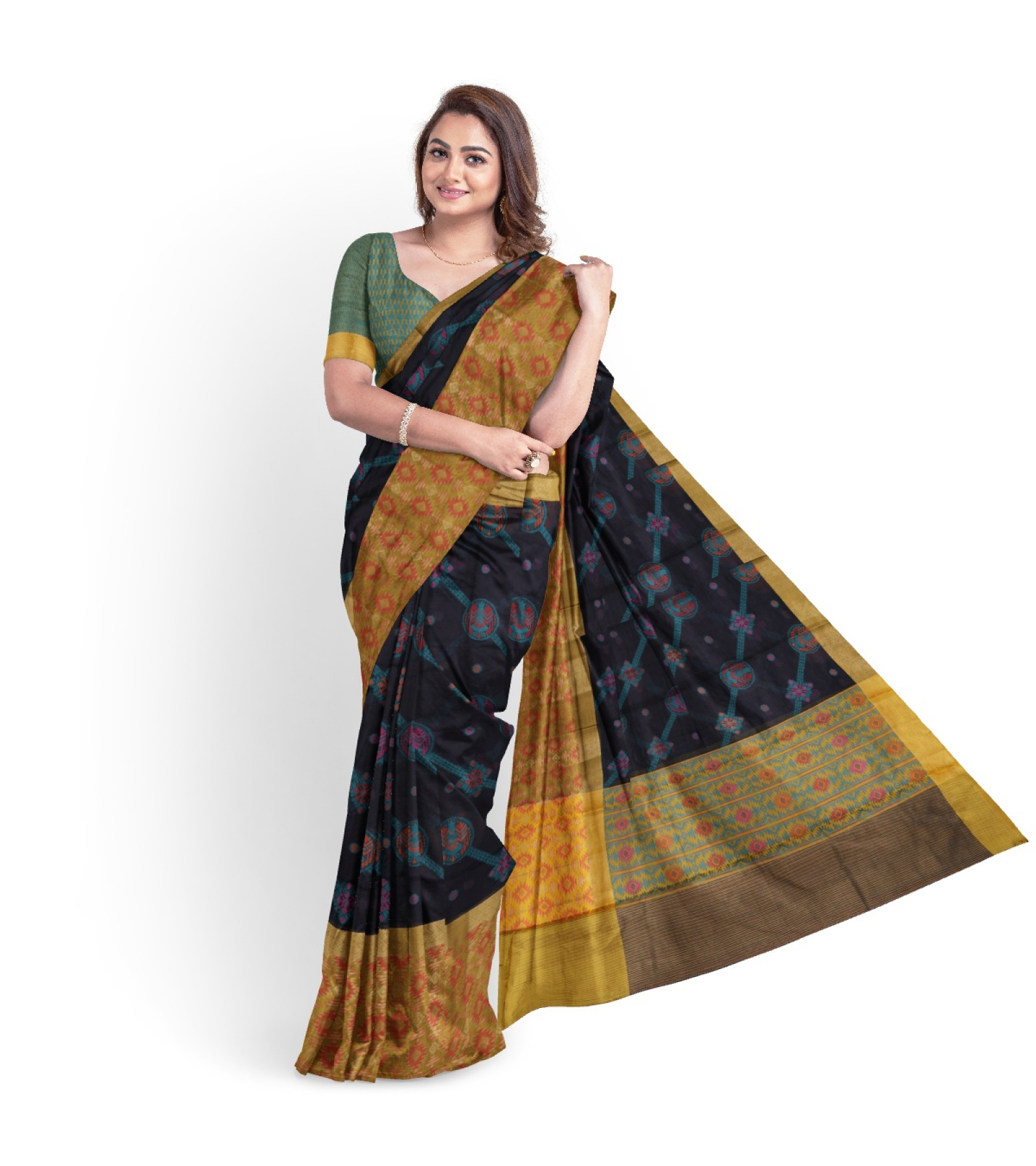 Exclusive Moon Bloack Silk Banarasi Brocade Saree by Abaranji  